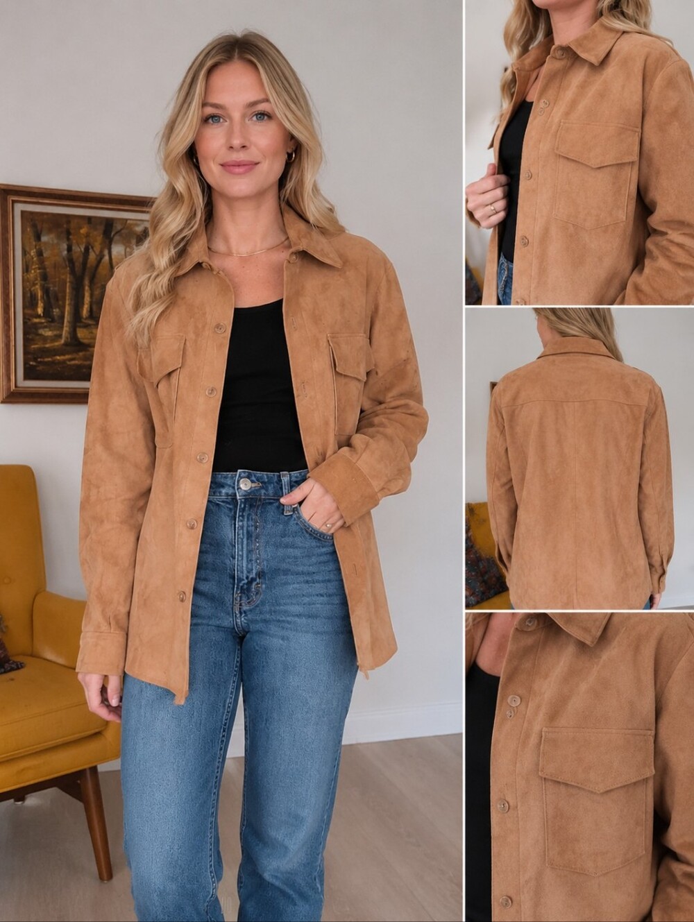 Vintage Congiac Leather Western Shacket
